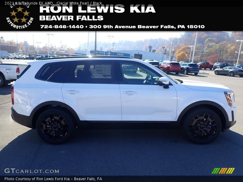 Glacial White Pearl / Black 2021 Kia Telluride EX AWD