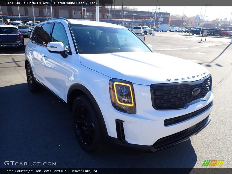 Glacial White Pearl / Black 2021 Kia Telluride EX AWD