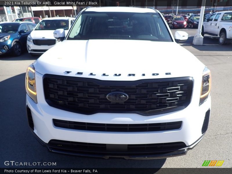 Glacial White Pearl / Black 2021 Kia Telluride EX AWD