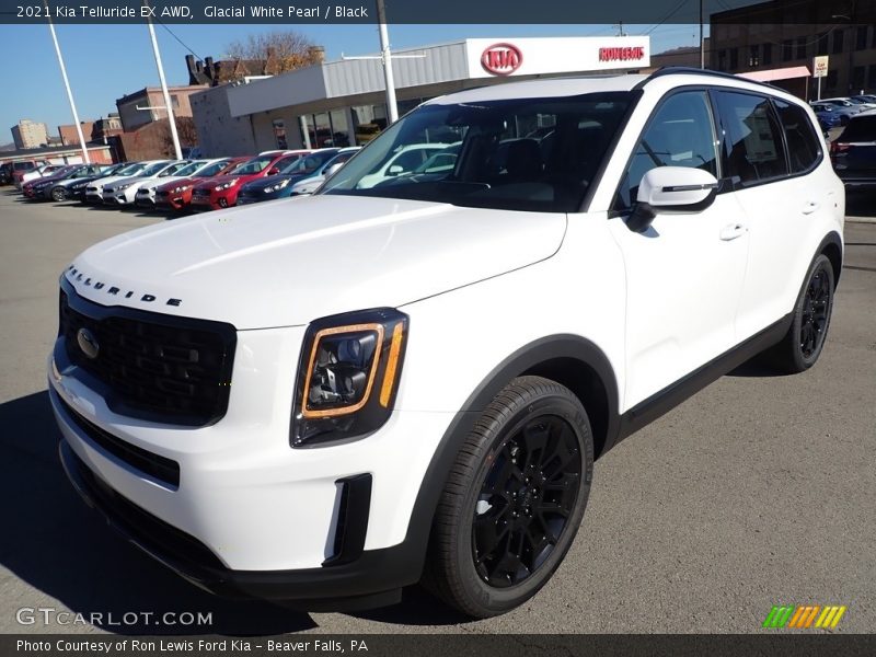 Glacial White Pearl / Black 2021 Kia Telluride EX AWD