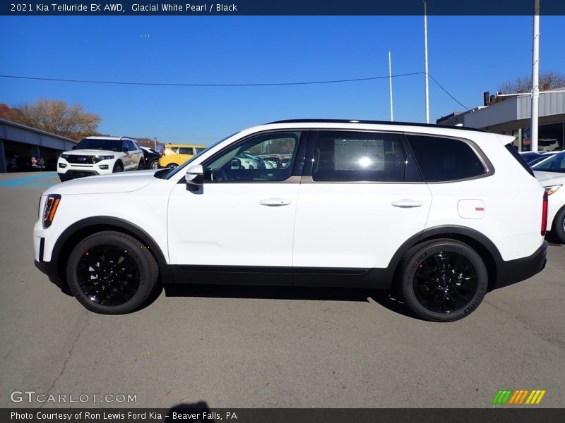 Glacial White Pearl / Black 2021 Kia Telluride EX AWD