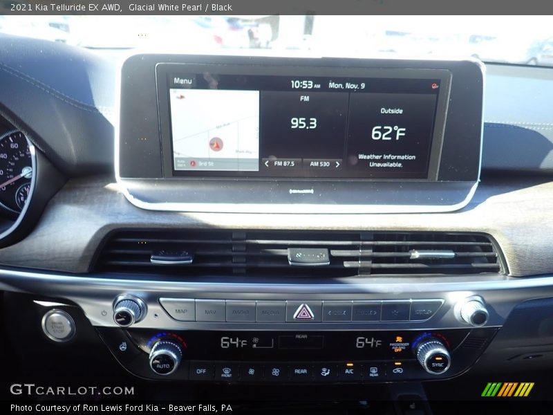 Glacial White Pearl / Black 2021 Kia Telluride EX AWD