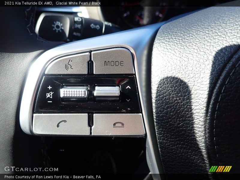 Glacial White Pearl / Black 2021 Kia Telluride EX AWD