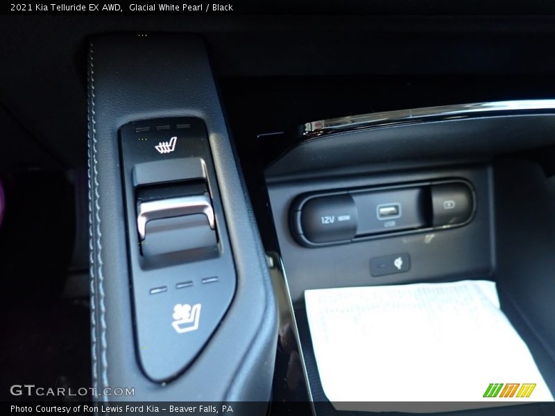 Glacial White Pearl / Black 2021 Kia Telluride EX AWD