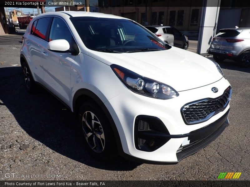 Clear White / Black 2021 Kia Sportage LX