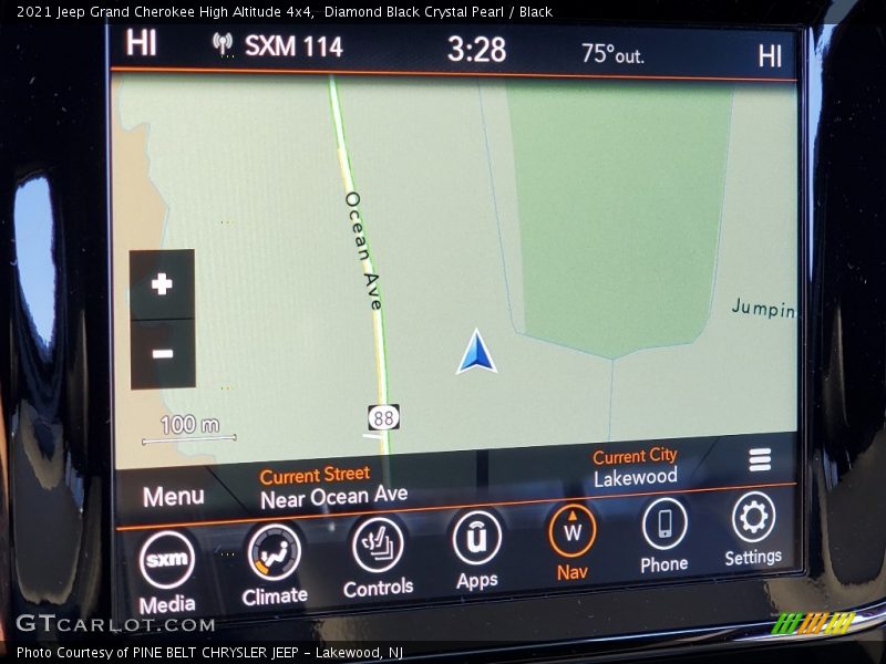 Navigation of 2021 Grand Cherokee High Altitude 4x4
