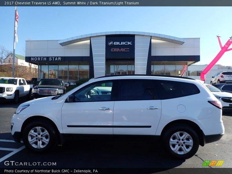 Summit White / Dark Titanium/Light Titanium 2017 Chevrolet Traverse LS AWD