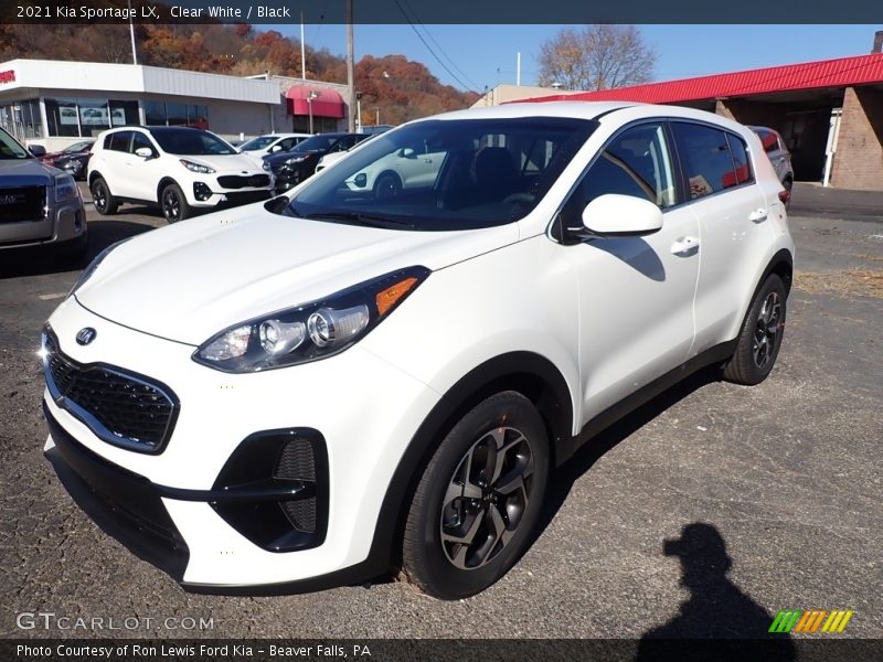 Clear White / Black 2021 Kia Sportage LX