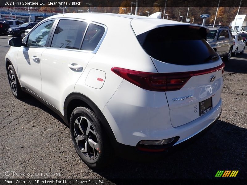 Clear White / Black 2021 Kia Sportage LX