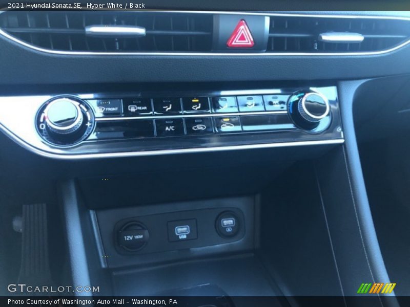 Hyper White / Black 2021 Hyundai Sonata SE