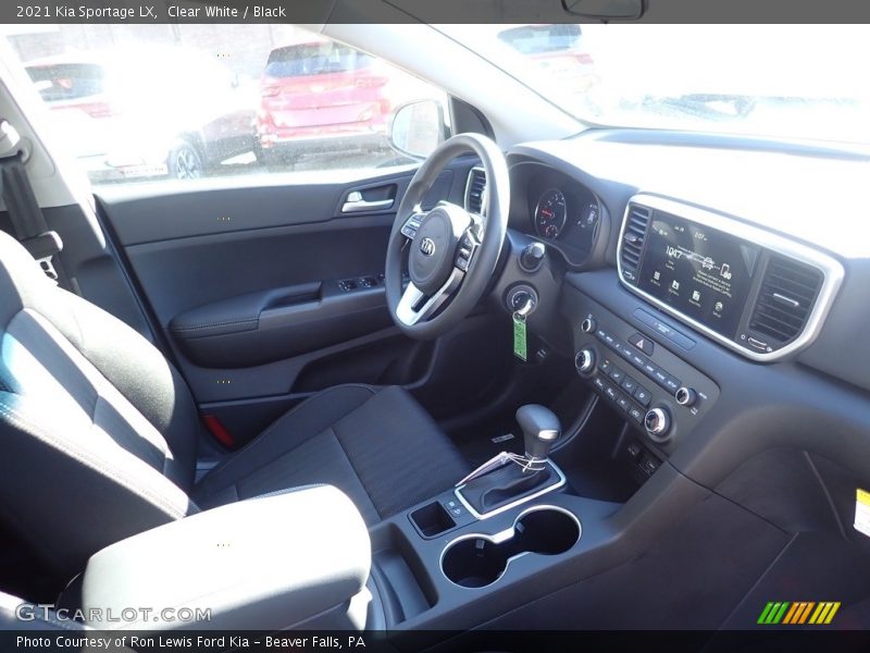 Clear White / Black 2021 Kia Sportage LX