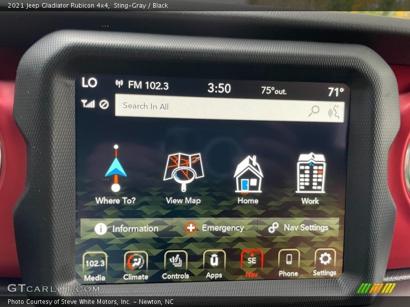 Controls of 2021 Gladiator Rubicon 4x4