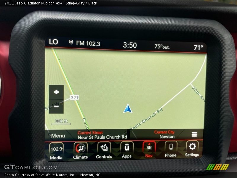 Navigation of 2021 Gladiator Rubicon 4x4