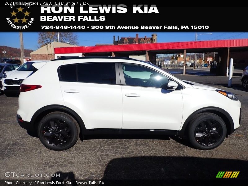 Clear White / Black 2021 Kia Sportage S AWD