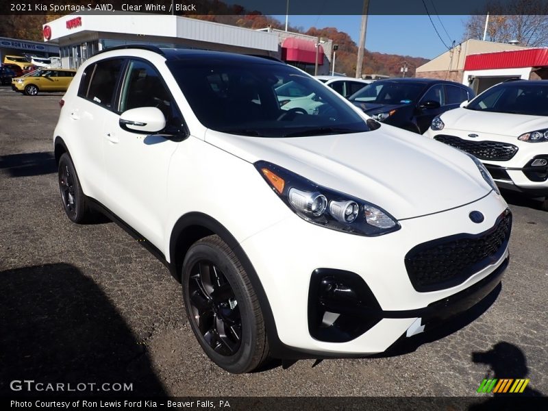 Clear White / Black 2021 Kia Sportage S AWD