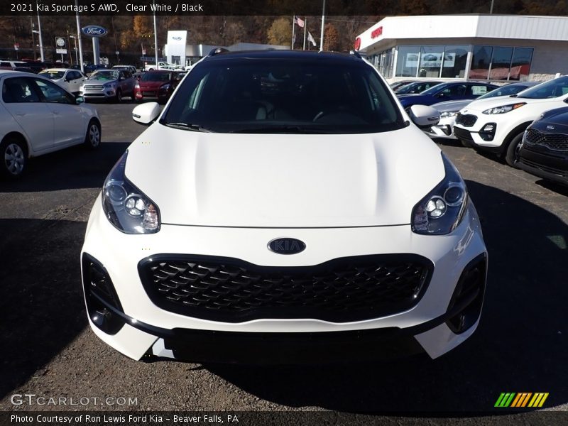 Clear White / Black 2021 Kia Sportage S AWD