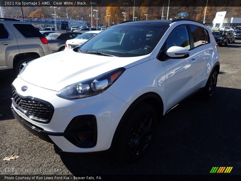 Clear White / Black 2021 Kia Sportage S AWD