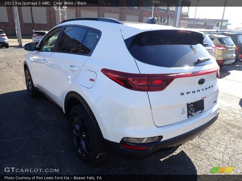 Clear White / Black 2021 Kia Sportage S AWD