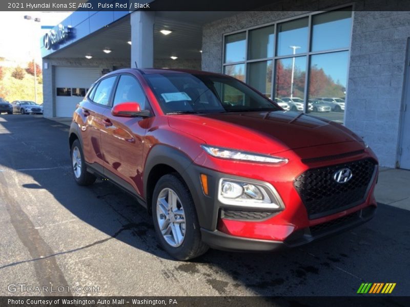 Pulse Red / Black 2021 Hyundai Kona SE AWD