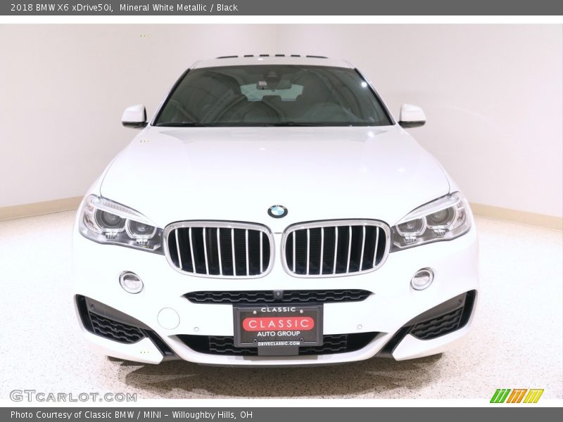 Mineral White Metallic / Black 2018 BMW X6 xDrive50i