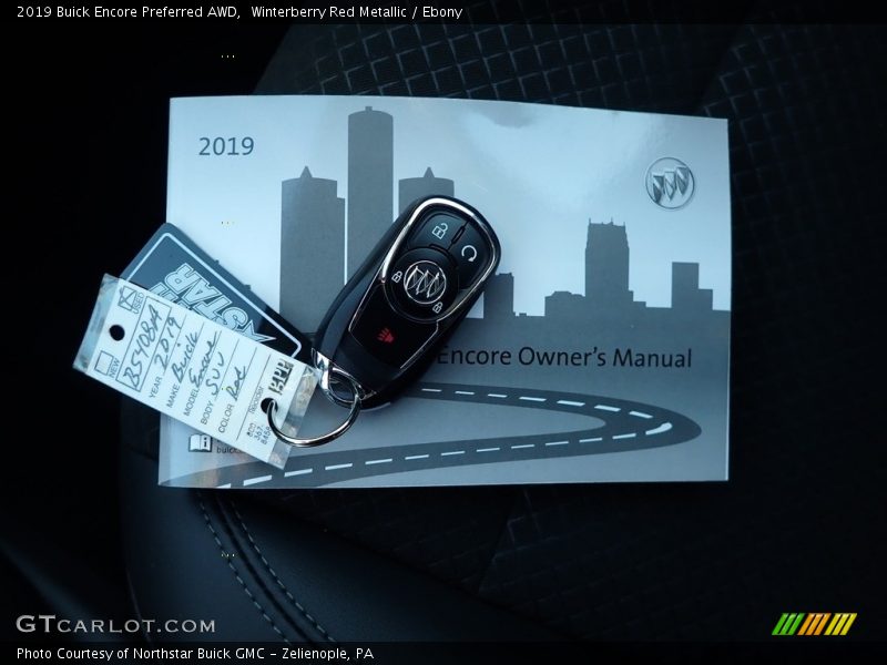 Winterberry Red Metallic / Ebony 2019 Buick Encore Preferred AWD
