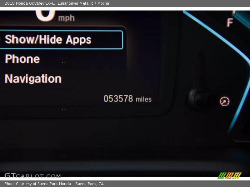 Lunar Silver Metallic / Mocha 2018 Honda Odyssey EX-L