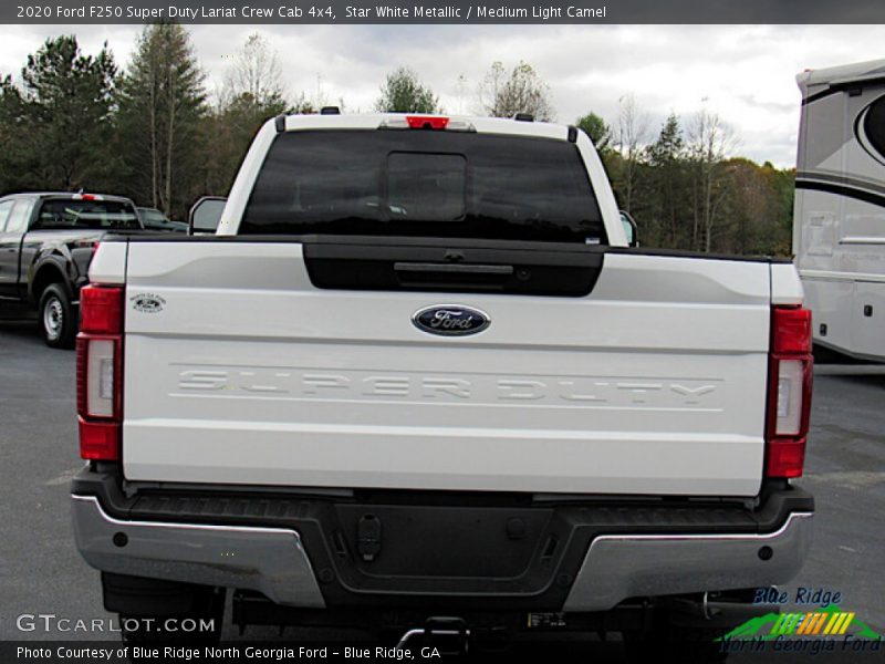 Star White Metallic / Medium Light Camel 2020 Ford F250 Super Duty Lariat Crew Cab 4x4