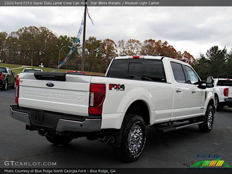 Star White Metallic / Medium Light Camel 2020 Ford F250 Super Duty Lariat Crew Cab 4x4