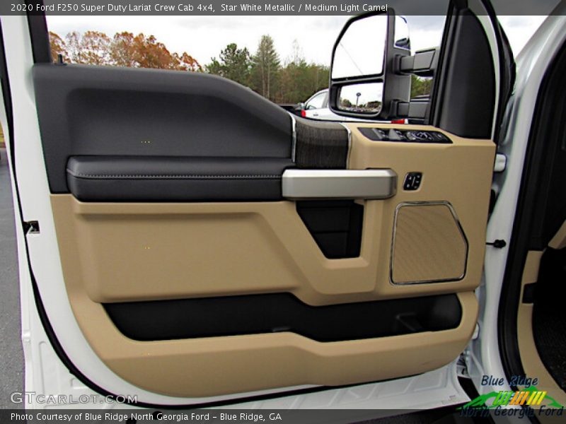 Star White Metallic / Medium Light Camel 2020 Ford F250 Super Duty Lariat Crew Cab 4x4