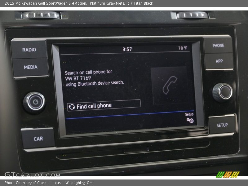 Platinum Gray Metallic / Titan Black 2019 Volkswagen Golf SportWagen S 4Motion