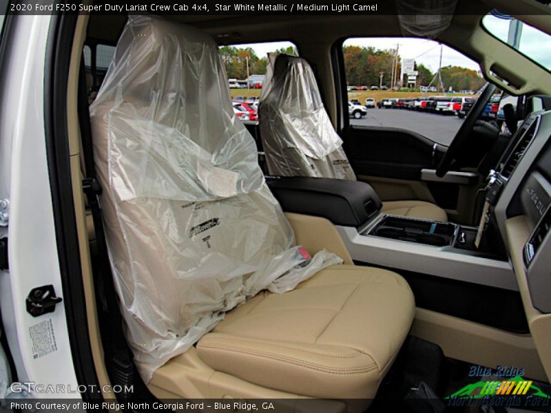 Star White Metallic / Medium Light Camel 2020 Ford F250 Super Duty Lariat Crew Cab 4x4