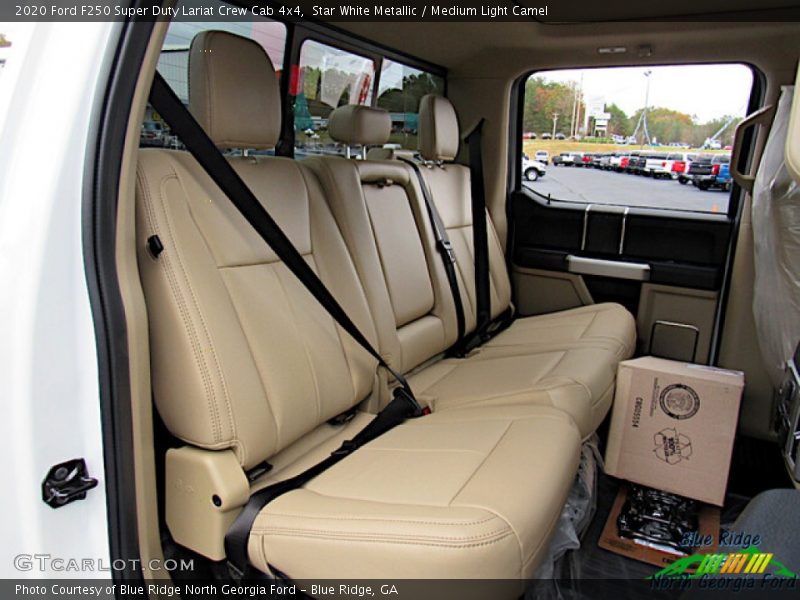 Star White Metallic / Medium Light Camel 2020 Ford F250 Super Duty Lariat Crew Cab 4x4