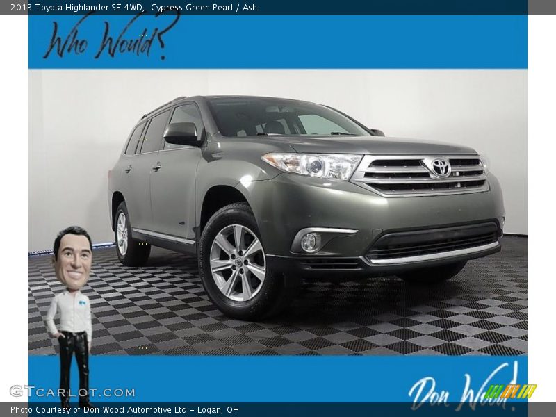 Cypress Green Pearl / Ash 2013 Toyota Highlander SE 4WD