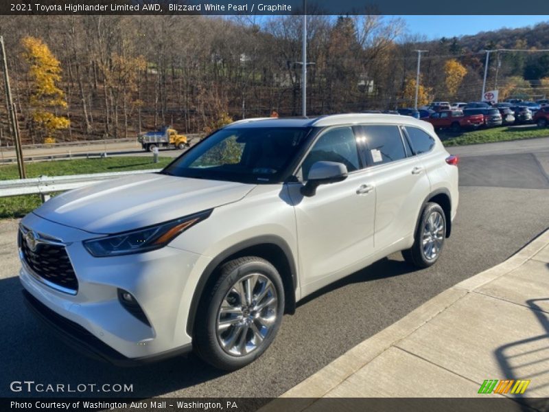 Blizzard White Pearl / Graphite 2021 Toyota Highlander Limited AWD