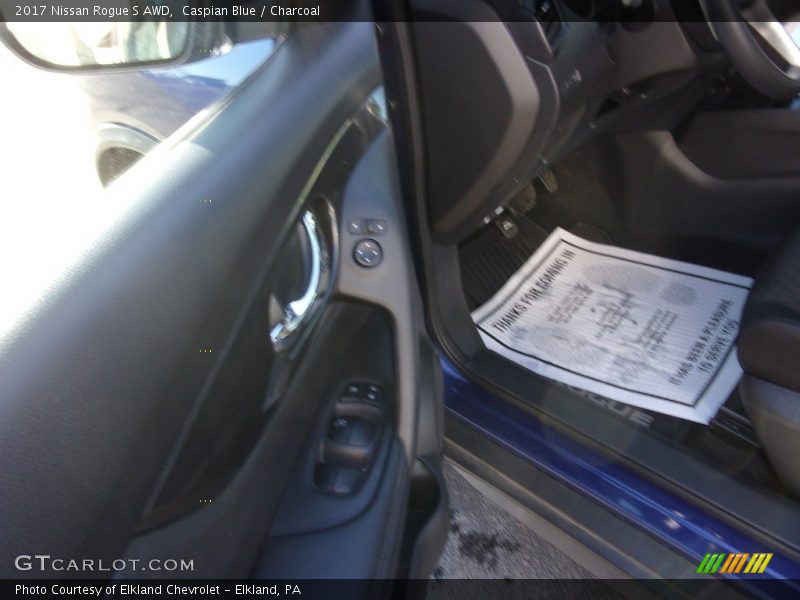 Caspian Blue / Charcoal 2017 Nissan Rogue S AWD