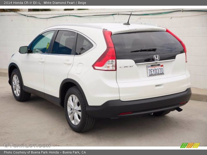 White Diamond Pearl / Beige 2014 Honda CR-V EX-L