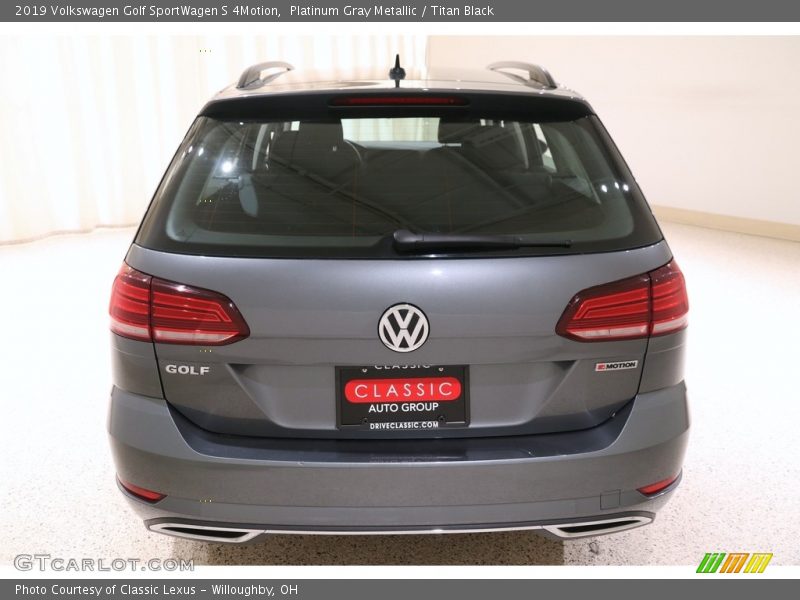 Platinum Gray Metallic / Titan Black 2019 Volkswagen Golf SportWagen S 4Motion