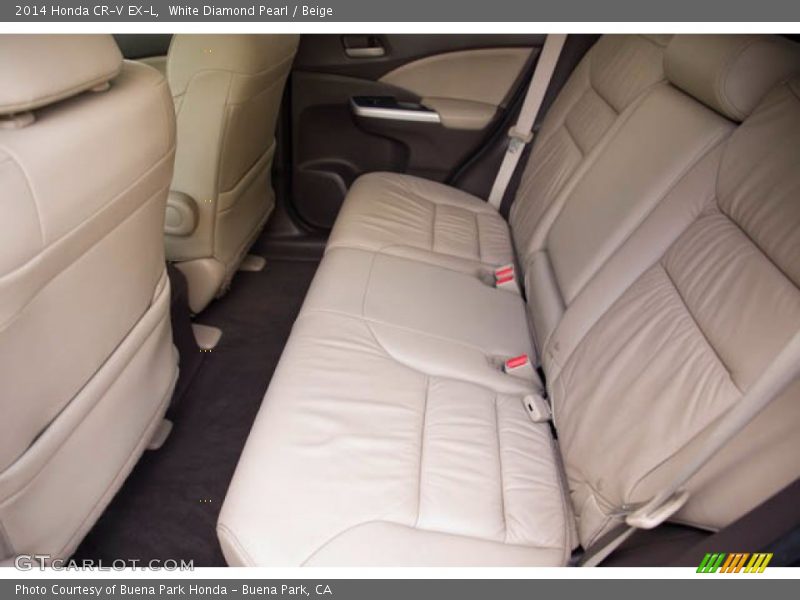 White Diamond Pearl / Beige 2014 Honda CR-V EX-L