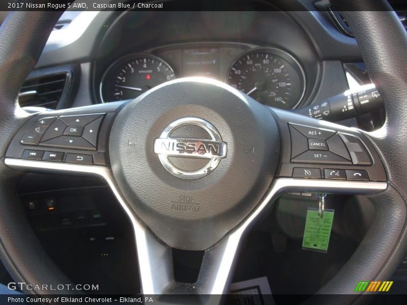 Caspian Blue / Charcoal 2017 Nissan Rogue S AWD
