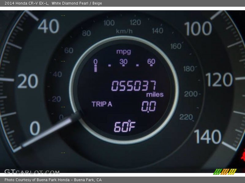 White Diamond Pearl / Beige 2014 Honda CR-V EX-L