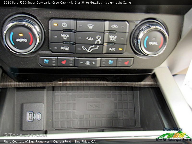 Star White Metallic / Medium Light Camel 2020 Ford F250 Super Duty Lariat Crew Cab 4x4