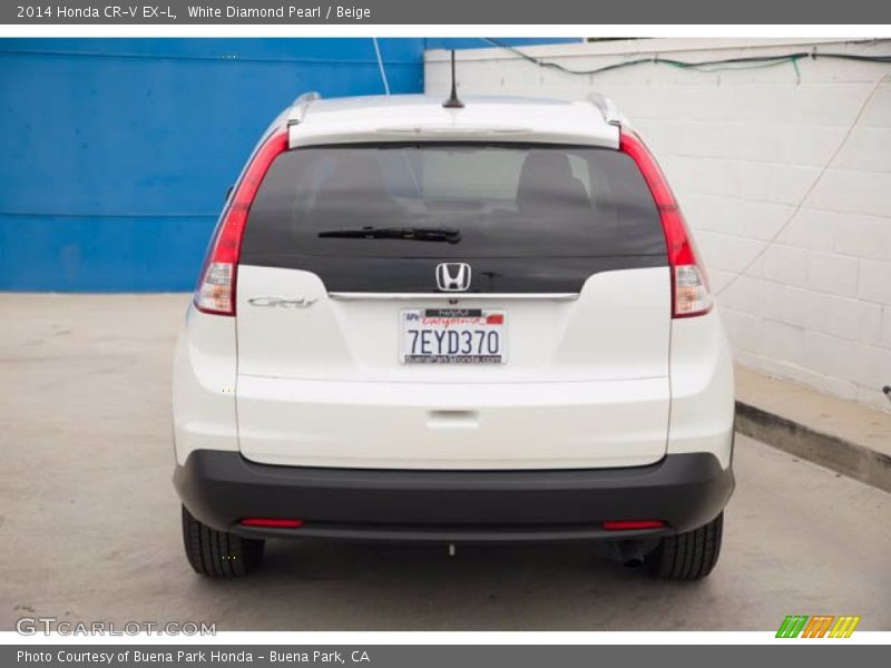 White Diamond Pearl / Beige 2014 Honda CR-V EX-L