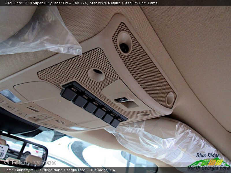Star White Metallic / Medium Light Camel 2020 Ford F250 Super Duty Lariat Crew Cab 4x4