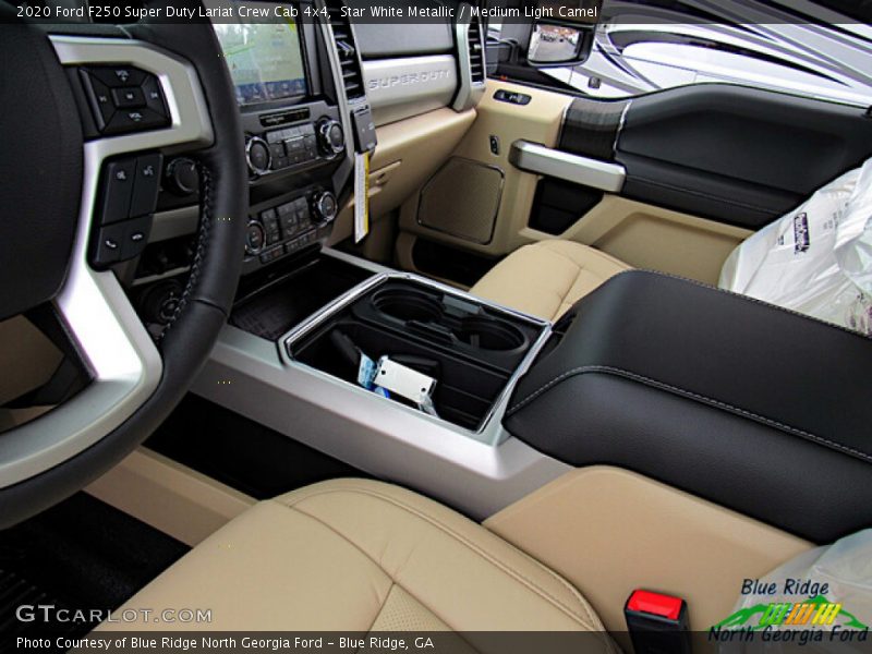Star White Metallic / Medium Light Camel 2020 Ford F250 Super Duty Lariat Crew Cab 4x4