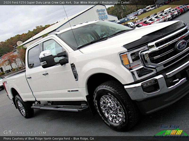 Star White Metallic / Medium Light Camel 2020 Ford F250 Super Duty Lariat Crew Cab 4x4