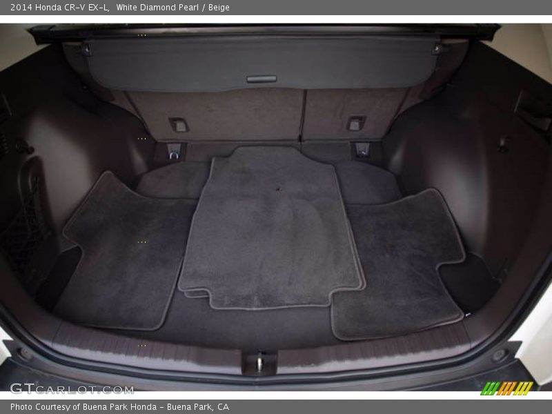 White Diamond Pearl / Beige 2014 Honda CR-V EX-L