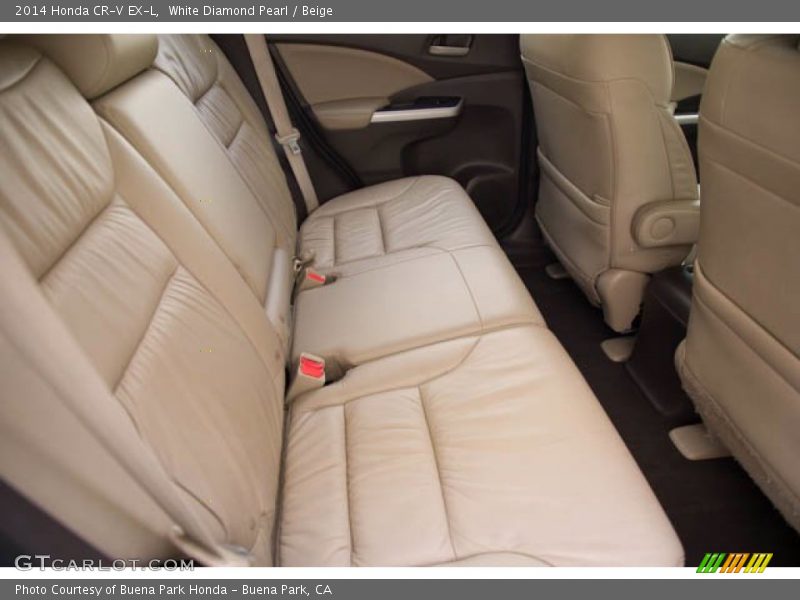 White Diamond Pearl / Beige 2014 Honda CR-V EX-L