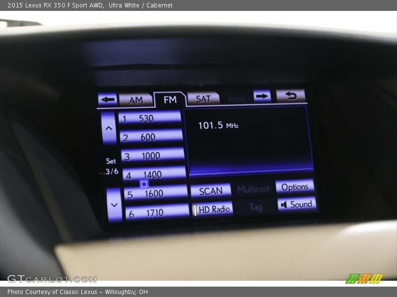 Ultra White / Cabernet 2015 Lexus RX 350 F Sport AWD