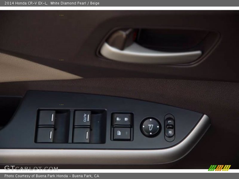 White Diamond Pearl / Beige 2014 Honda CR-V EX-L