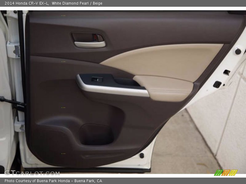 White Diamond Pearl / Beige 2014 Honda CR-V EX-L